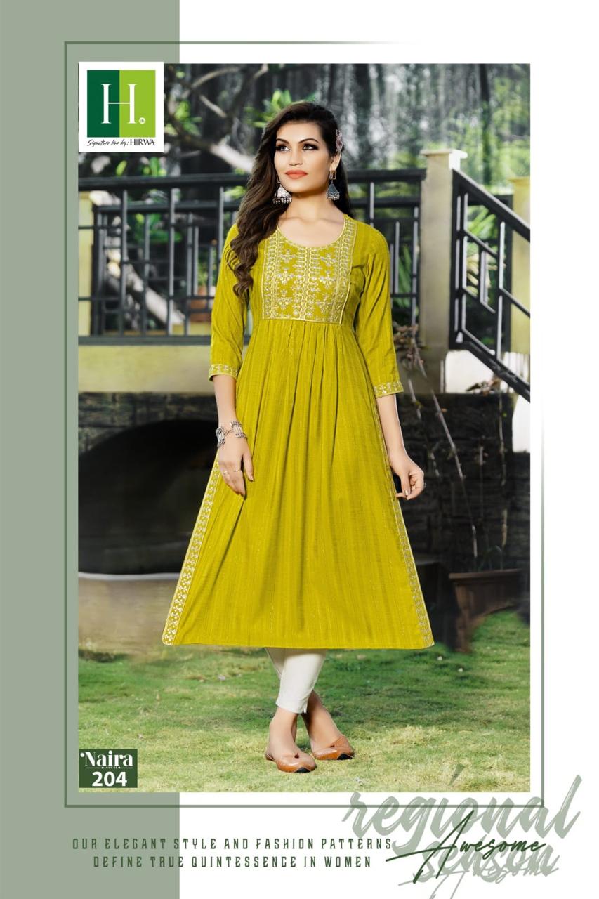 Naira Vol 2 By Hirwa Long Kurtis Catalog